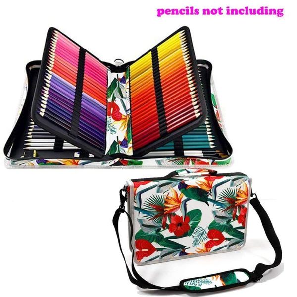 Casos de lápis Creative Floral 160 Slot Oxford Cloth School Lápis Saco de grande capacidade para suprimentos de arte de caneta em gel coloridos1