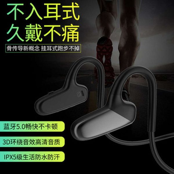 

bone conduction external bluetooth headset bluetooth 5.0 wirels sports headset grade 5 waterproof stereo f808