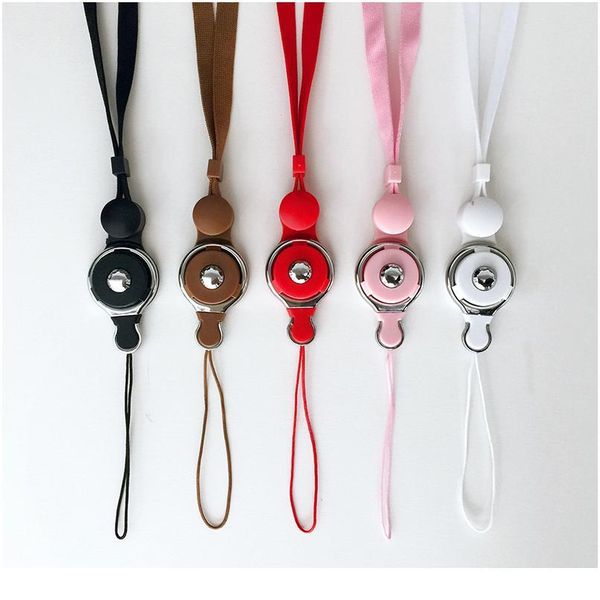 

cute ring buckle nylon weave phone lanyard for iphone samsung xiaomi huawei honor oneplus smart phone keychai jllooa
