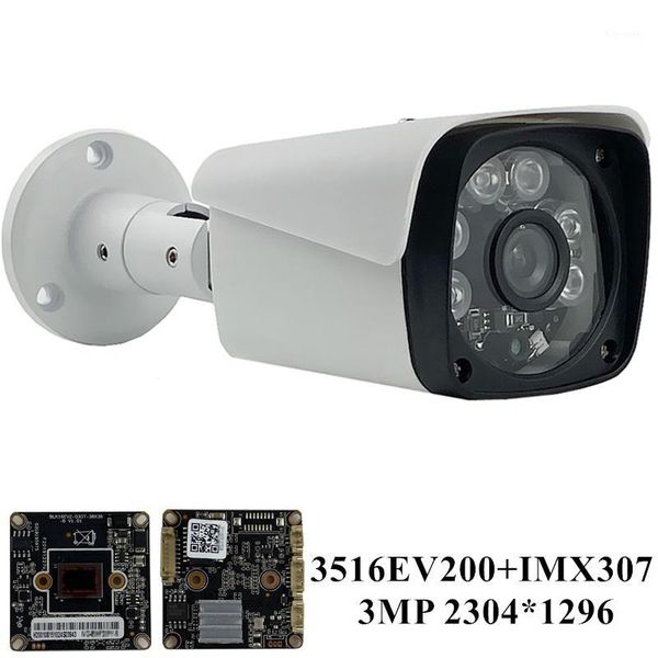 

sony imx307+3516ev200 h.265 3mp ip outdoor camera ip66 waterproof onvif low illumination irc 48v poe motion detection1