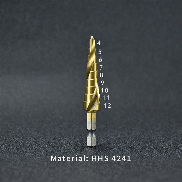 

patented new type pagoda drill bit hexagonal high speed steel hss spiral groove stepped tower hole opener