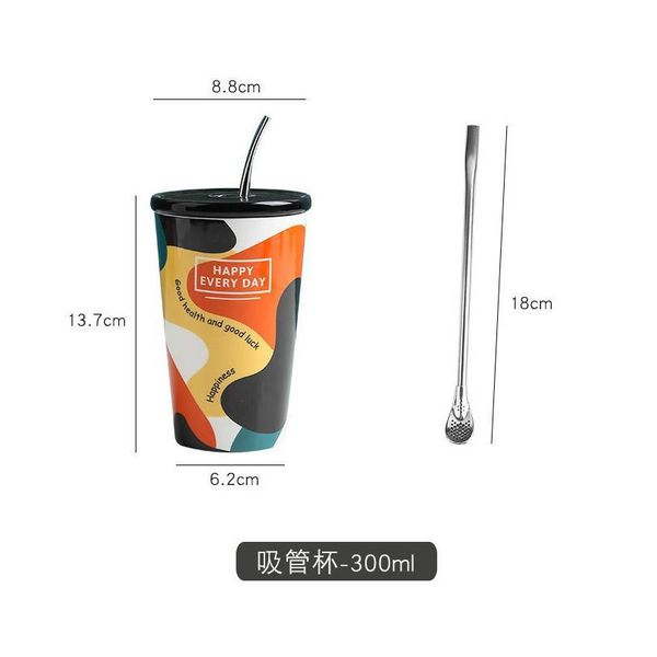 

creative coffee cup and saucer set ceramic breakfast milk cup afternoon tea cup european simple style water cafe wit bbymdb