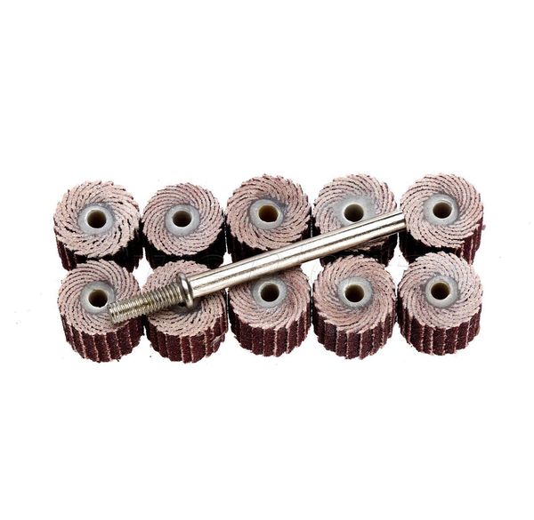 

abrasive tools dreact 10 шт. дремель аксессуары 240-grit шлифовальная лоскутная шлифовальная шлифовальная заслонка колеса щетка песок рота b
