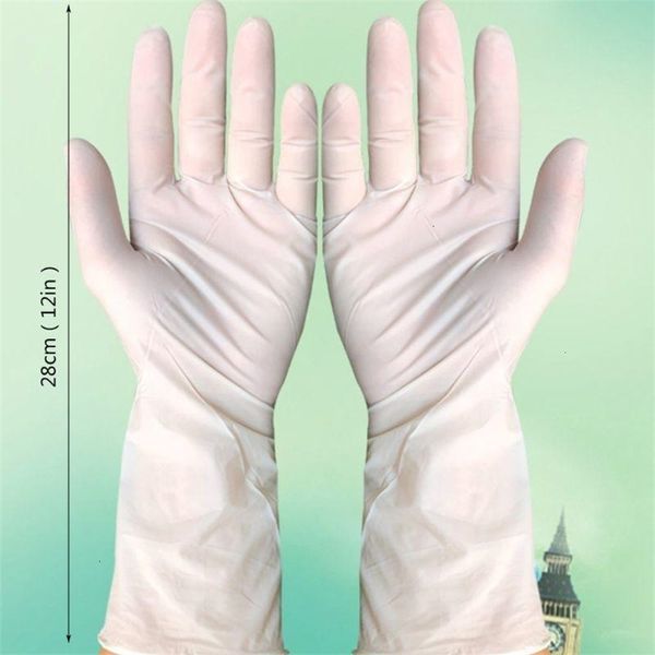 

rubber real lengthpowde gloves,12in 100pcs nitrile latex disposable gloves non sterile, food safe, grade 4f89
