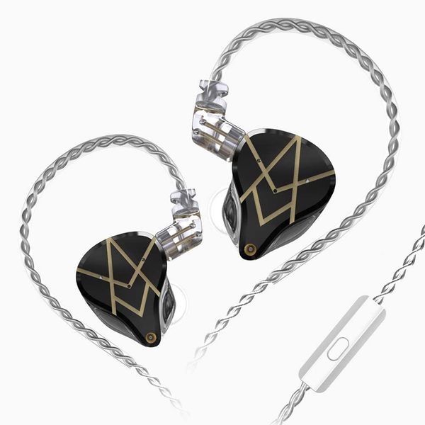 KZ ASX In-ear Monitors, 10 единиц BA на стороне индивидуальные HiFi IEM проводные наушники с съемным кабелем 2Pin для музыкального аудиофила (с микрофоном)