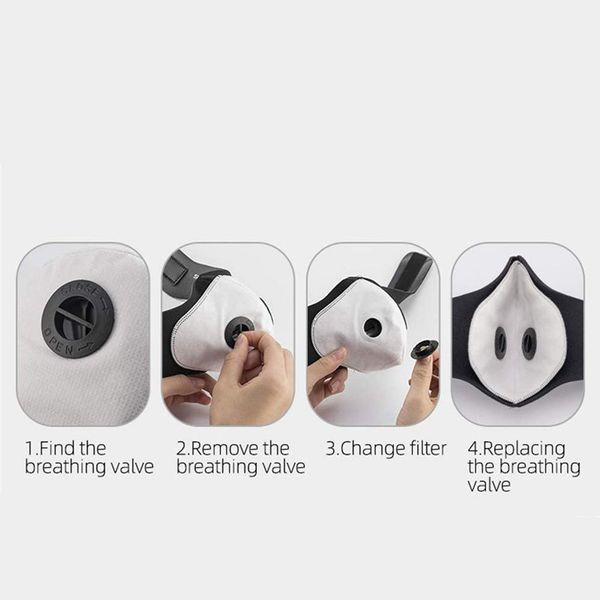 

fast delivery within 24 hours mscara riding mask with 10 filters 2 exhaust valves half face reusable 2 respirator bandage jllstr yeah2010