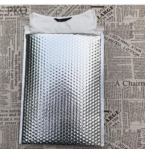 

gift wrap 20pcs waterproof silver pearl film bubble envelope mailing bags office packaging plastic moistureproof vibration bag1