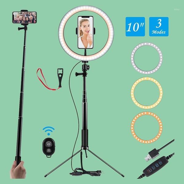

flash heads ring light 26cm pography led tripod lamp with selfie stick stand1