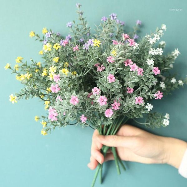 

1pc artificial gypsophila babysbreath flower arrangement fake flower green plant craft garden home party decoration1