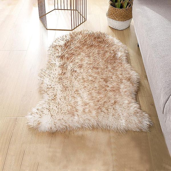 

faux fur rug sofa hairy soft carpet artificial wool sheepskin parlor room decor floor mat fluffy soft rest area blanket seat pad