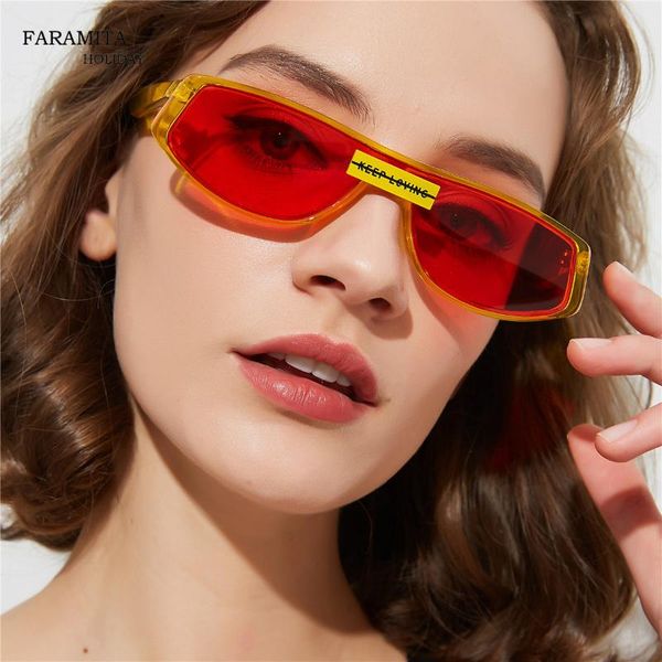 

sunglasses faramita holida small red fashion retro women vintage rectangle sun glasses woman man hip hop sunscreen mirror, White;black