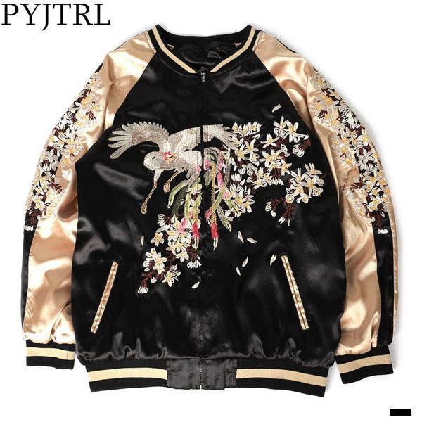 

pyjtrl women embroidery jacket, Black;brown