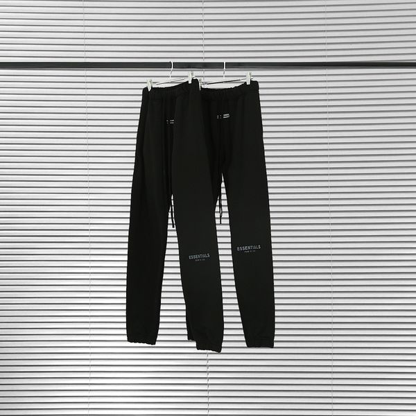 

sports fear pants casual double fog of reflective god plush essentials letter line qkanr, Black