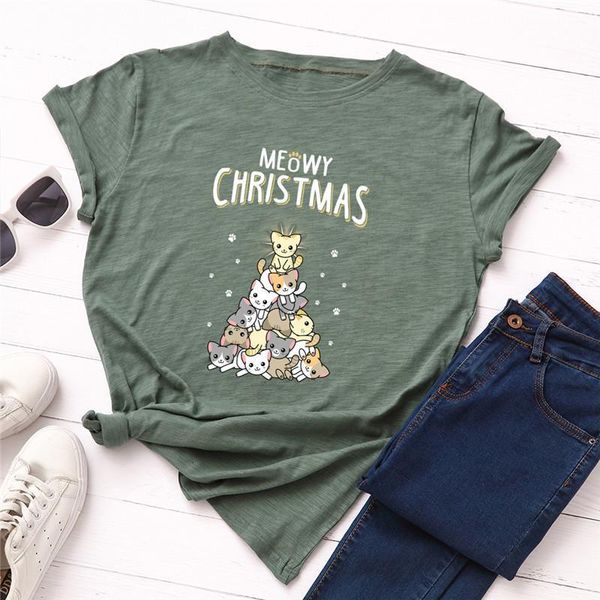 

plus size s-5xl lovely cat print t shirt women shirts 100%cotton o neck short sleeve tees summer t-shirt pink tshirt women, White