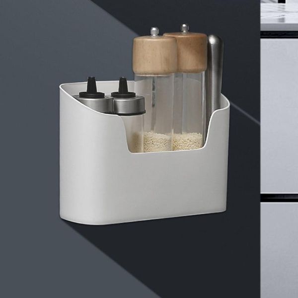 

non-marking sticker wall-mounted storage box kitchen cabinet door storage box adhesive bathroom organizer for home decor1