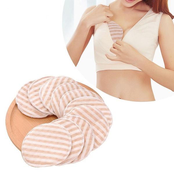 

10pcs/lot resuable organic breastfeeding pads soft baby cotton nursing pads washable anti-overflow postpartum nursing pads, White