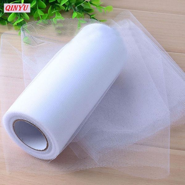 

decorative flowers & wreaths 15cm*22m sheer crystal organza tulle roll fabric for draping wedding ceremony party home decoration year 6zsh75