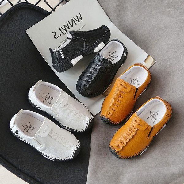 

athletic & outdoor students moccasin-gommino baby shoes retro children's leather boys soft bottom non-slip casual elegant flats loafers, Black