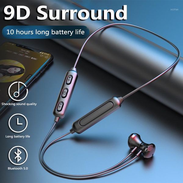 

magnetic wireless bluetooth 5.0 earphone lp-bt95 music headset neckband sport earbuds earphone ipx5 waterproof for smartphone1