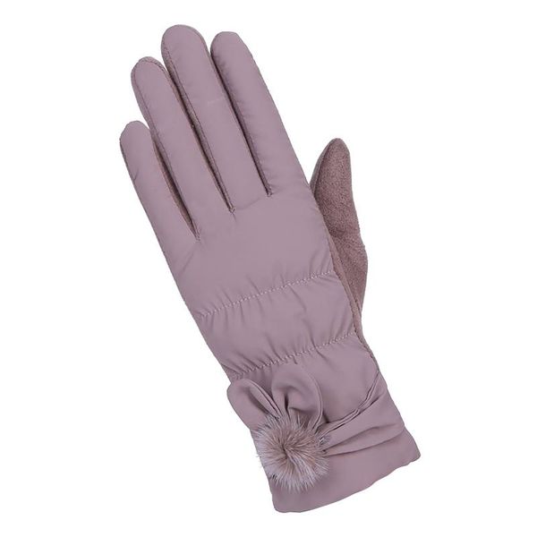 

five fingers gloves women' floral pattern shape winter fleece ladies fashion windproof cycling all accessories, Blue;gray