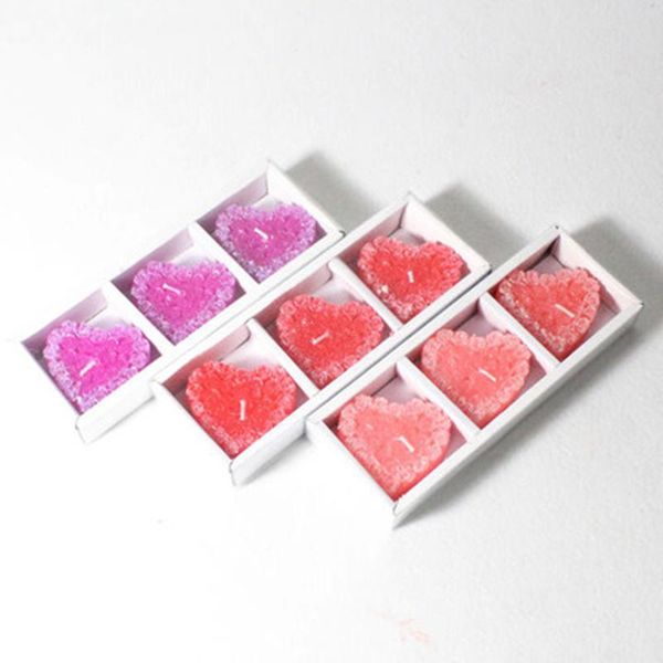 

3pcs set rose heart shape decorative candles decoration mariage craft candle party supplies 3pcs set rose wmtujc
