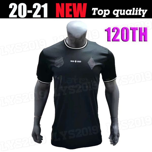 

20 21 mönchengladbach 120th anniversar soccer jersey gladbach 2020 2021 monchengladbach zakaria kramer a.plea thuram borussia football shirt, Black;yellow