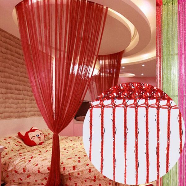 

curtain & drapes door windows panel for living room 200cm x 100cm divider yarn string strip tassel drape decor