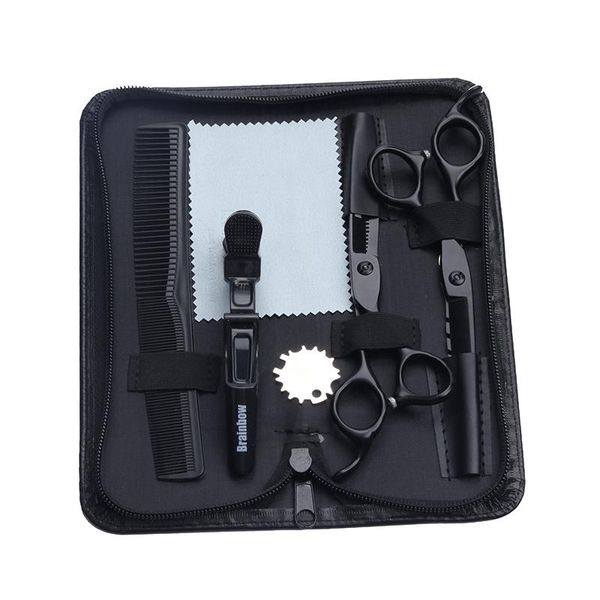 

brainbow 6.0 'japan barber scissors professional hair cutting thinning barber shears hairdressing scissors set hair styling tool wmtfbn