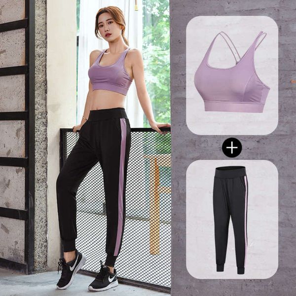 

clothes professional quick drying yoga women's tight and breathable fitness suit fashion, Gray