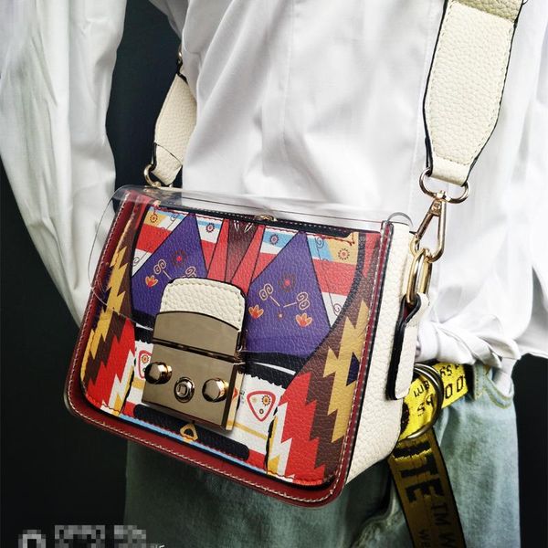

new women's bag simple shoulder bag with diagonal wide shoulder strap