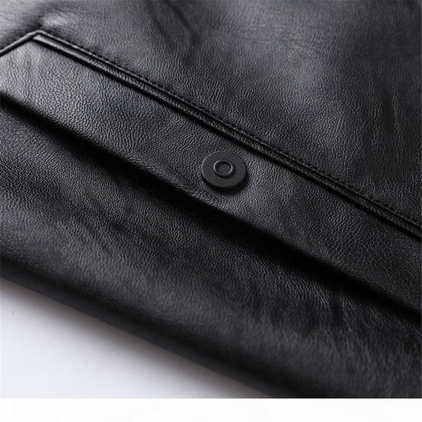 

dropshipping casual plus size fashion men's autumn winter new retro solid collar jacket pure long sleeved coat man handsom, Black;brown