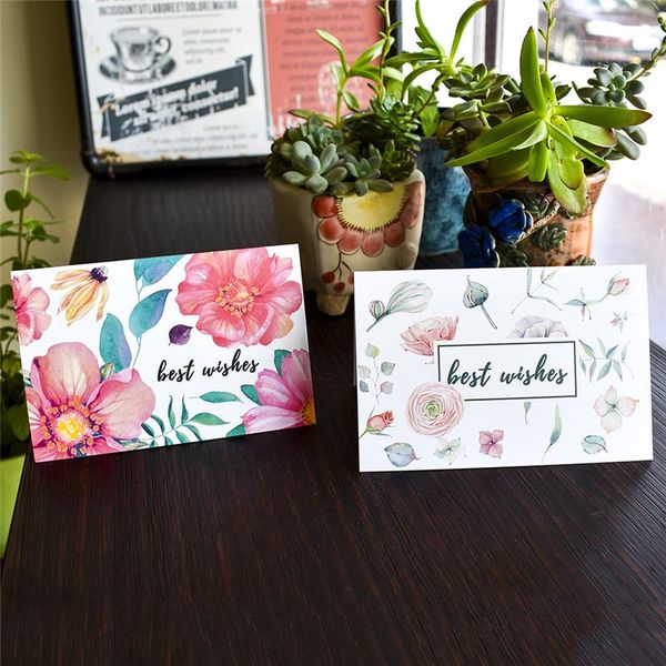 

с наилучшими пожеланиями спасибо флористическая карта день благодарения открытка с конвертом наклейки 6x4 примечание карты пустые внутри под