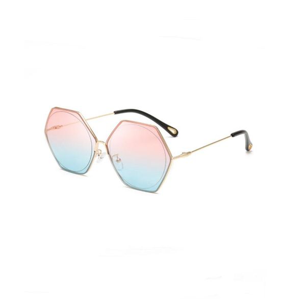 

sunglasses selling summer large frame for ladies with uv400 polygonal ocean, White;black