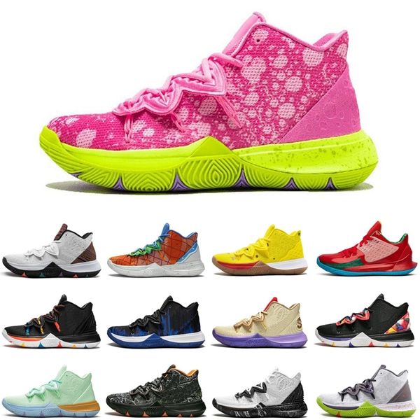 

kyrie irving\rspongebob 5 5s jumpman men basketball shoes friends usa cny patrick mens trainers sports sneakers size 7-12