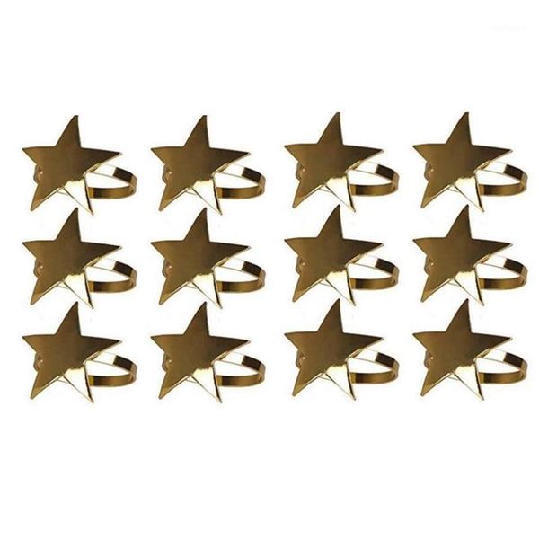 

12 pcs five-pointed star napkin ring,christmas napkin ring suitable for holiday parties,dinners,wedding receptions,etc1