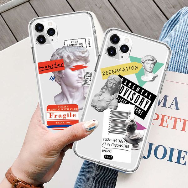 

sewqtransparent case with art letters, vip 11 pro max 7 8 plus x xr xs se 2020 12 mini luxury back covervtrvgt