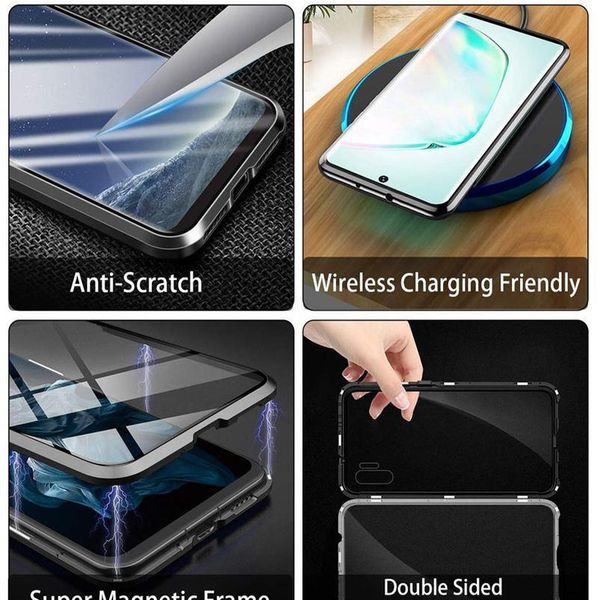 

magnetic metal case for samsung galaxy note 10 pro 8 9 s10 s9 s8 s20 plus uitra a50 a51 a70 a7 qylhwc