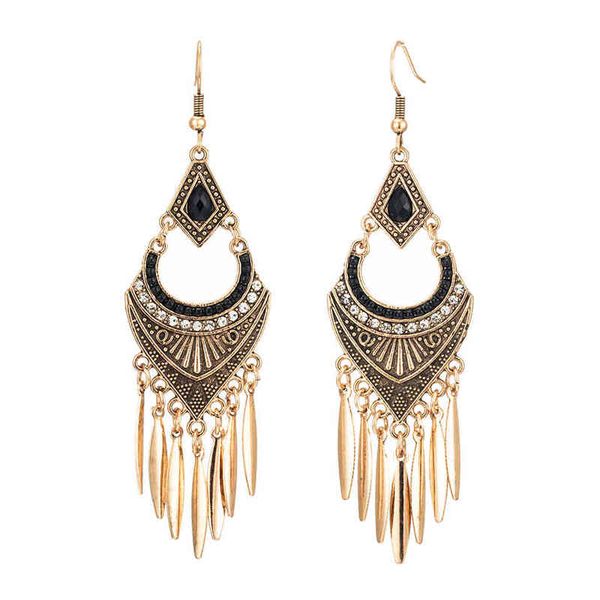 

boho vintage ethnic dangle drop long earrings hanging gifts for women for women female fashion indian jewelry ornaments ear g220312, Silver