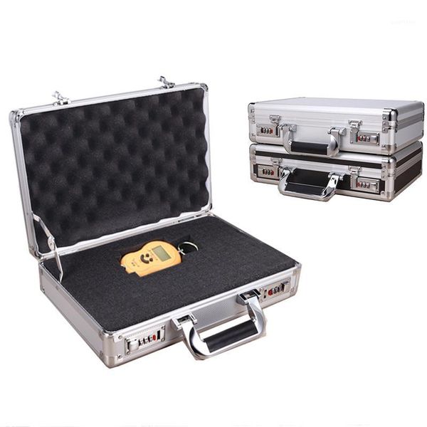 

aluminum alloy tool case portable safety equipment instrument toolbox impact resistant tool box file box with lock and foam1