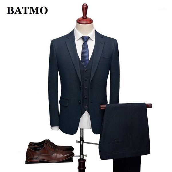 

men's suits & blazers batmo 2021 arrival autumn wool casual men,men's wedding dress,plus-size -4xl,8051, White;black