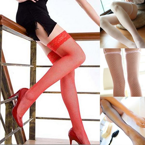 

2021 fishnet pantyhose ladies fashion hollow lace perspective long stretch tube stockings, Black;white