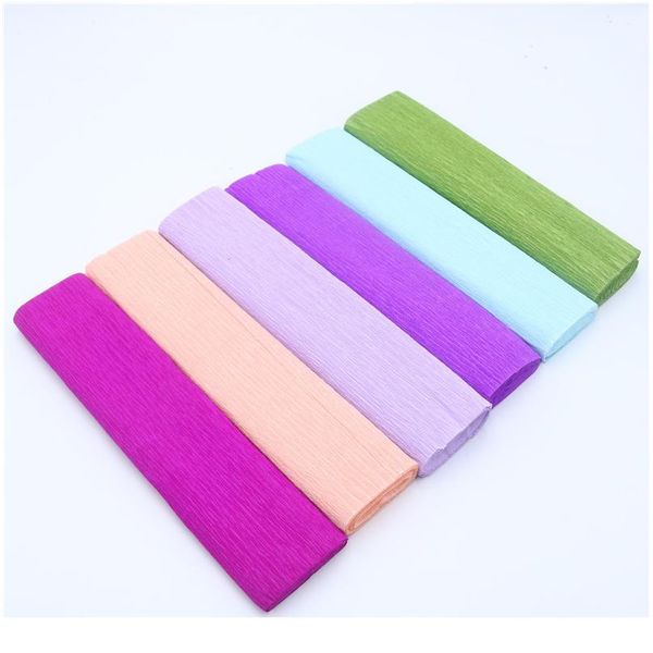 

250x25cm 15cm 10cm flower making crepe papers diy craft wrapping packing material paper wedding christmas party decor bbykxz