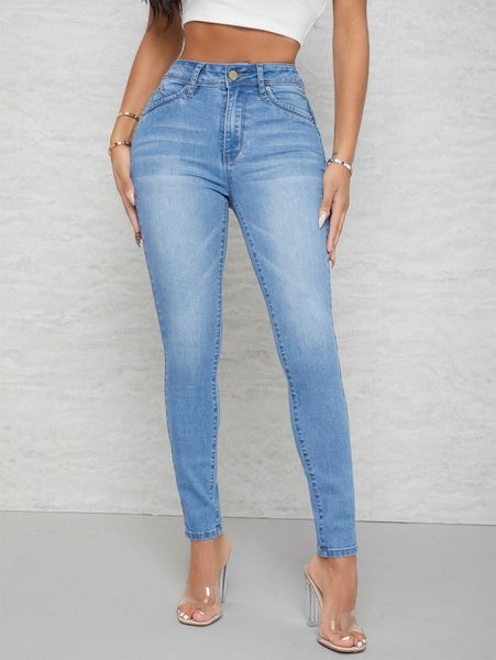 

sxy curvy high waist skinny jeans d5tj#, Blue