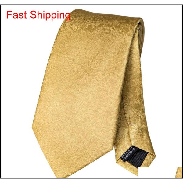 

hi-tie 2018 new arrival 100% silk men ties gold jacquard woven ties hanky cufflinks set gravatas fr qyledu homes2007, Blue;white