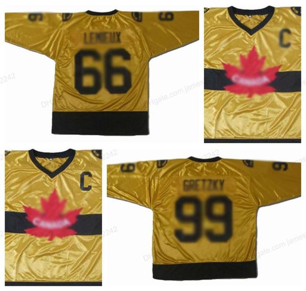 

custom 1920 canada winnipeg wayne gretzky mario lemieux hockey jersey men's stitched gold any size 2xs-5xl name or number, Black;red