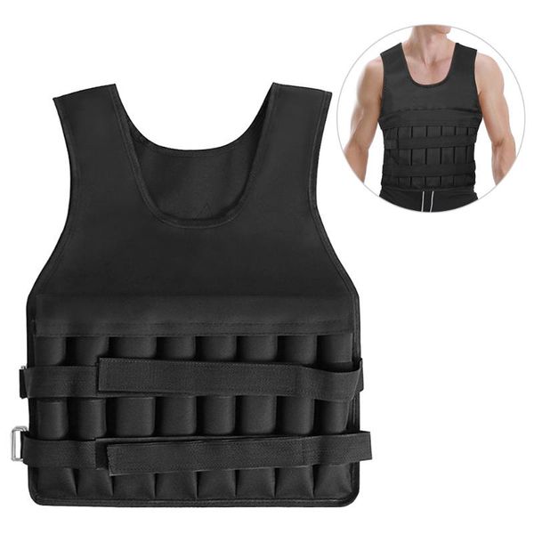 

adjustable weighted vest 20kg max loading fitness equipment for exercises muscle building weight loss running boxing waistcoat