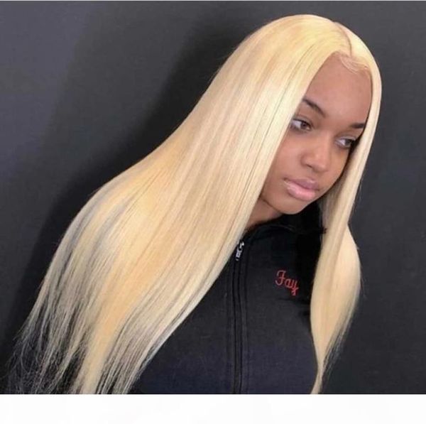 

613 blonde lace front human hair wig straight lace front wigs pre plucked 13x4 brazilian remy front lace wigs, Black;brown