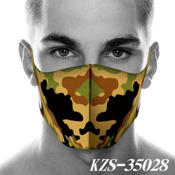 

mask printed camouflage cycling outdoor for 3d men and women mouth facial cover washable designer masks 30pcs t1i1961