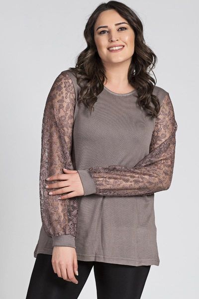 

women's blouses & shirts plus size beige sleeve lace blouse, White