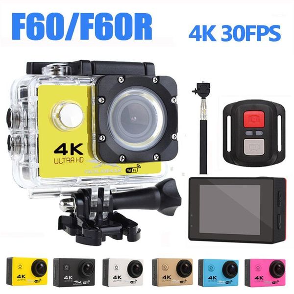

ultra hd 4k action camera wifi camcorders 16mp 170 go cam deportiva 2 inch screen f60 f60r waterproof sport camera pro 1080p cam1